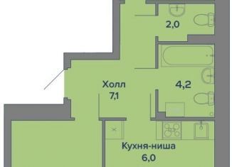 Продается трехкомнатная квартира, 62.1 м2, село Култаево