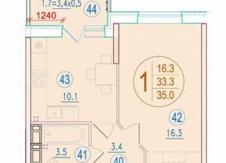 Продается 1-комнатная квартира, 35 м2, Ростов-на-Дону, ЖК Западная Резиденция, переулок Чаленко, 7с2