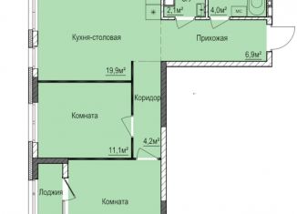 Продам 2-ком. квартиру, 61.6 м2, Ижевск, Индустриальный район