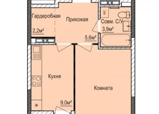 Продажа 1-комнатной квартиры, 35.9 м2, Ижевск, ЖК Покровский