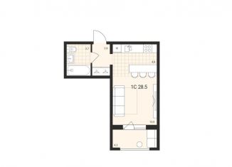 Продам квартиру студию, 28.5 м2, Обь, Геодезическая улица, 6Вк2