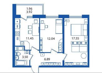 Продается 2-ком. квартира, 53.4 м2, Санкт-Петербург, ЖК Полис Приморский, проспект Авиаконструкторов, 63