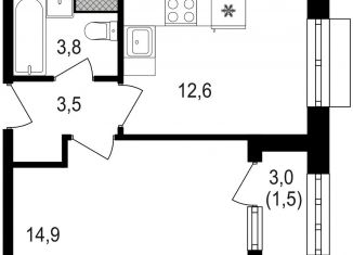 Продаю 1-ком. квартиру, 36.3 м2, Москва, Михалковская улица, 48с8, Головинский район