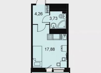 Квартира на продажу студия, 26.1 м2, Санкт-Петербург, улица Фёдора Котанова, 3к2, ЖК Звёзды Столиц