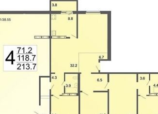 Продам четырехкомнатную квартиру, 192 м2, село Засечное, Прибрежный бульвар, 3