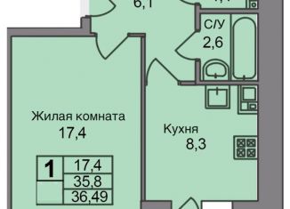 Продаю однокомнатную квартиру, 36.5 м2, Ижевск, Индустриальный район, улица Халтурина, 41