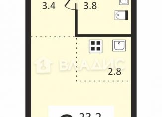 Продам квартиру студию, 23.2 м2, Москва, ЖК Профит, Газгольдерная улица, 8