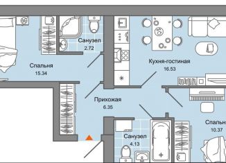 Продажа 2-ком. квартиры, 58 м2, Киров, Ленинский район