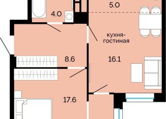 Двухкомнатная квартира на продажу, 51.3 м2, Пермский край, улица Куйбышева, 135
