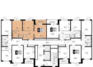 Двухкомнатная квартира на продажу, 53.1 м2, Люберцы, ЖК 1-й Лермонтовский, жилой комплекс 1-й Лермонтовский, к3.1