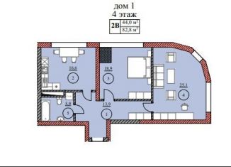 Продажа двухкомнатной квартиры, 82.8 м2, Грозный, проспект В.В. Путина, 36
