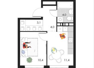 Продается однокомнатная квартира, 32.9 м2, Пермь, Кировский район