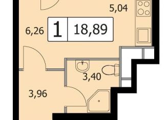 Продажа однокомнатной квартиры, 18.9 м2, сельский посёлок Новинки, 2-я Дорожная улица, 1