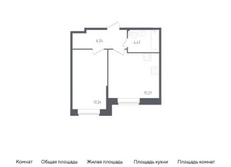 Однокомнатная квартира на продажу, 39.2 м2, Санкт-Петербург, жилой комплекс Живи в Рыбацком, к42, ЖК Живи в Рыбацком