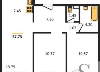 Продам 3-комнатную квартиру, 57.7 м2, Новосибирск, улица Петухова, с1, ЖК Матрёшкин Двор