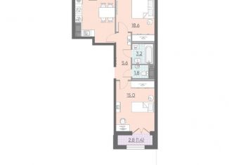 Продажа 2-комнатной квартиры, 64.6 м2, Санкт-Петербург, ЖК Цивилизация на Неве