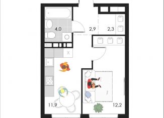 Продается 1-комнатная квартира, 33.3 м2, Пермь, Кировский район, Магистральная улица, 86Б