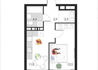 Продается 1-ком. квартира, 33.3 м2, Пермь, Кировский район