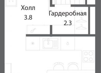 Квартира на продажу студия, 27.6 м2, Москва, ЖК Нагатино Ай-Ленд