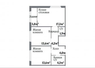 Продаю 2-комнатную квартиру, 56.9 м2, Челябинск, ЖК Ньютон, Комсомольский проспект, 143