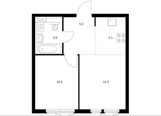 Продаю 2-комнатную квартиру, 36.2 м2, Котельники