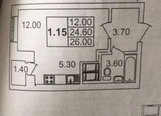 Квартира на продажу студия, 26 м2, Санкт-Петербург, ЖК Приневский, Русановская улица, 16к3