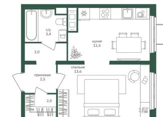 Продаю квартиру студию, 35 м2, Москва, ЖК Зелёная Вертикаль, Варшавское шоссе, вл170Е