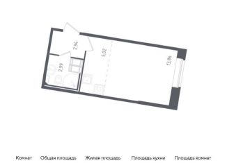 Продается квартира студия, 24.8 м2, Санкт-Петербург, Гудиловская улица, 6к1, ЖК Живи в Рыбацком