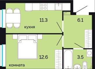 Продам 1-комнатную квартиру, 33.5 м2, Пермский край, улица Куйбышева, 135