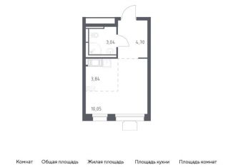 Продам квартиру студию, 21.6 м2, посёлок Мирный, ЖК Томилино Парк, жилой комплекс Томилино Парк, к5.4