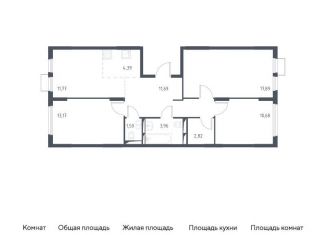 Продажа 3-комнатной квартиры, 77.9 м2, Москва, жилой комплекс Остафьево, к16