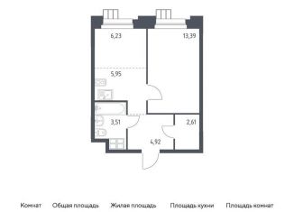 Продажа 1-комнатной квартиры, 36.6 м2, Москва, квартал № 2, 5с1