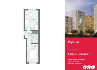 Продается 1-ком. квартира, 32.4 м2, Санкт-Петербург, Красногвардейский район