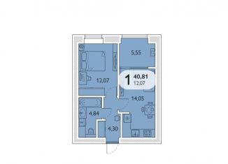 1-комнатная квартира на продажу, 40.8 м2, Брянская область, микрорайон Мегаполис-Парк, 23к2