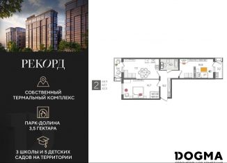 Продам двухкомнатную квартиру, 68.9 м2, Краснодар, микрорайон Черемушки
