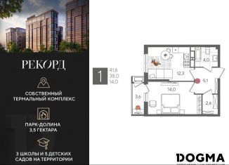 Продам однокомнатную квартиру, 41.6 м2, Краснодар, Главная городская площадь, микрорайон Центральный