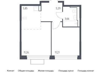 Продам однокомнатную квартиру, 37.3 м2, Красногорск, жилой комплекс Квартал Строгино, к2