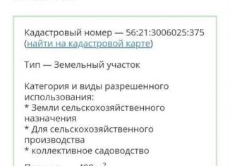 Земельный участок на продажу, 5 сот., СНТ Карачи, 17-я линия