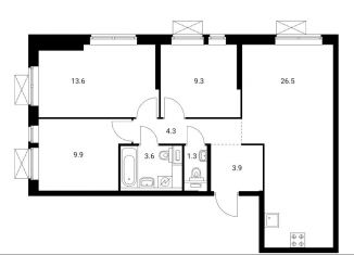 4-комнатная квартира на продажу, 72 м2, Москва, Малая Очаковская улица, 4Ак2, район Очаково-Матвеевское
