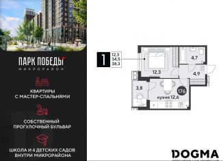 Продам 1-комнатную квартиру, 38.3 м2, Краснодар, Прикубанский округ
