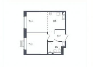 Продается однокомнатная квартира, 38 м2, посёлок Мирный, жилой комплекс Томилино Парк, к5.1