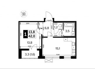 Продам двухкомнатную квартиру, 42 м2, Москва, Молжаниновский район