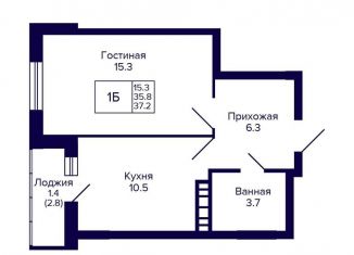 Продаю однокомнатную квартиру, 37.2 м2, Новосибирская область, улица Коминтерна, 1с