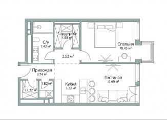 Продается двухкомнатная квартира, 64.5 м2, Москва, улица Костикова, 4к1, метро Выставочная