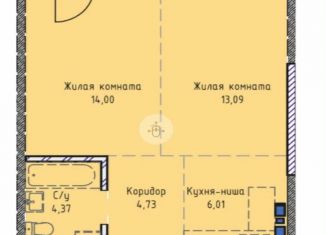 Продается двухкомнатная квартира, 43.3 м2, Иркутск, Правобережный округ, Култукская улица, 26