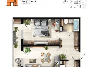 Продам 2-комнатную квартиру, 55.5 м2, Ижевск, Ленинский район