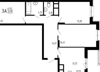 Продам 3-комнатную квартиру, 77.8 м2, Казань
