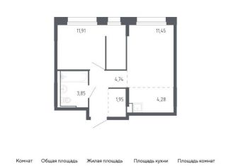 1-комнатная квартира на продажу, 38.2 м2, Тюмень, Ленинский округ