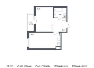 Продам 1-комнатную квартиру, 41.1 м2, Колпино, жилой комплекс Астрид, 10