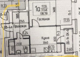 Продаю однокомнатную квартиру, 38.8 м2, Мордовия, улица Димитрова, 7